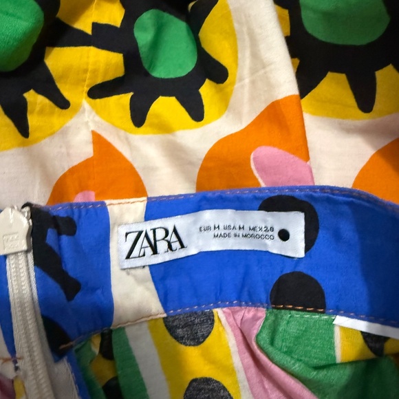 ZARA WOMAN HIGH WAIST MAXI PRINTED COTTON SKIRT - Picture 3 of 4